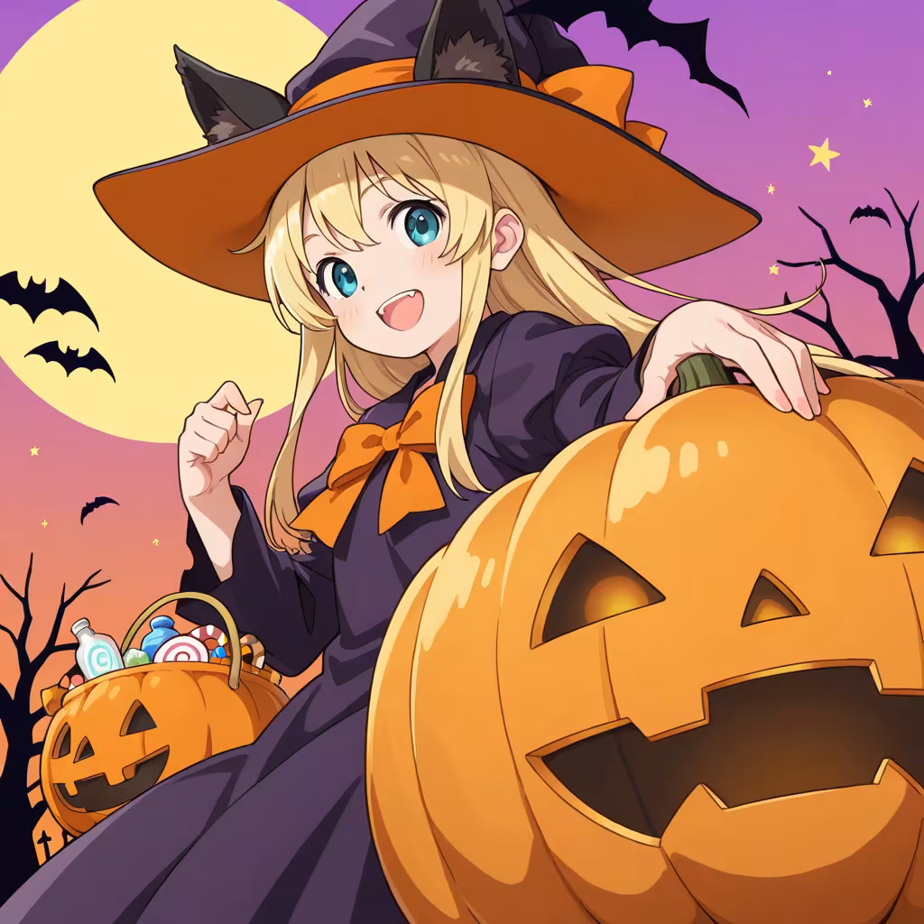 1girl jack o lantern