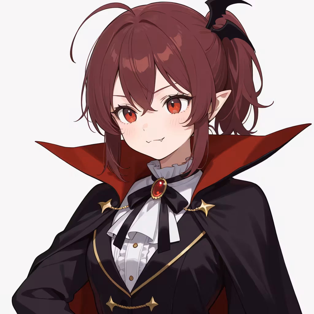 1girl vampire costume simple background white background
