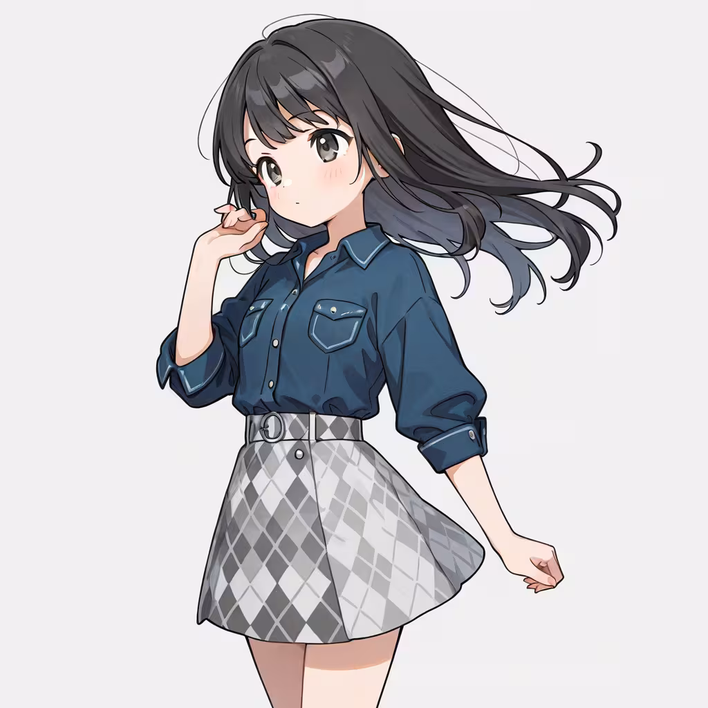 アーガイル柄のスカート(argyle skirt)