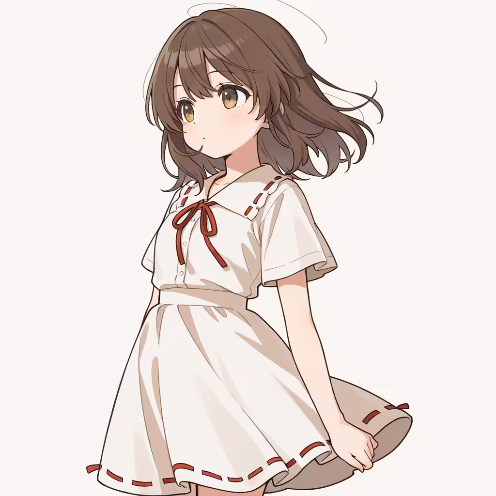 リボン縁取りのスカート(ribbon-trimmed skirt)