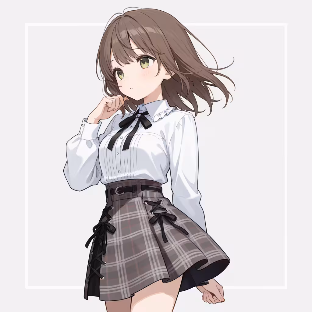 編み上げスカート(cross-laced skirt)
