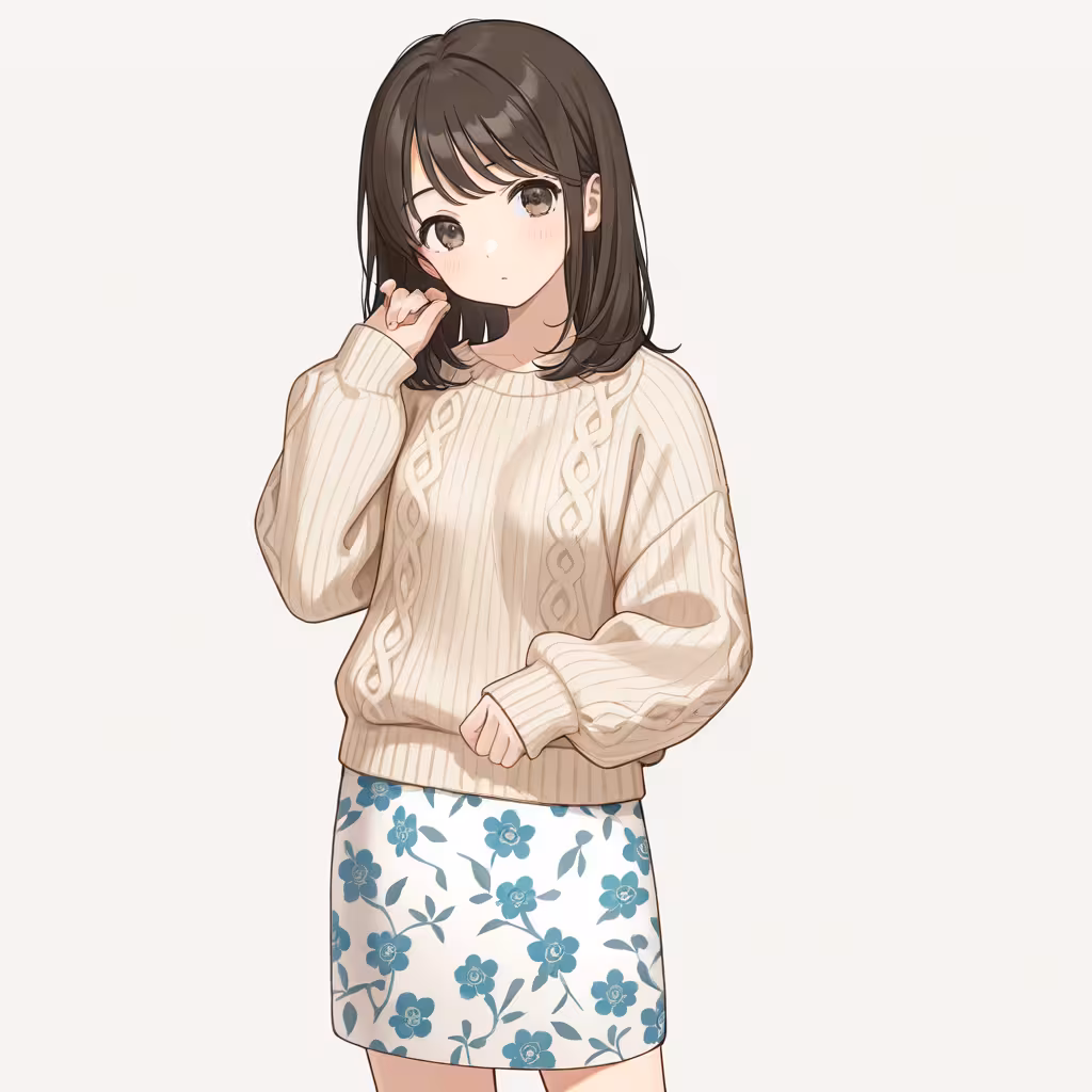 花柄のスカート(floral print skirt)