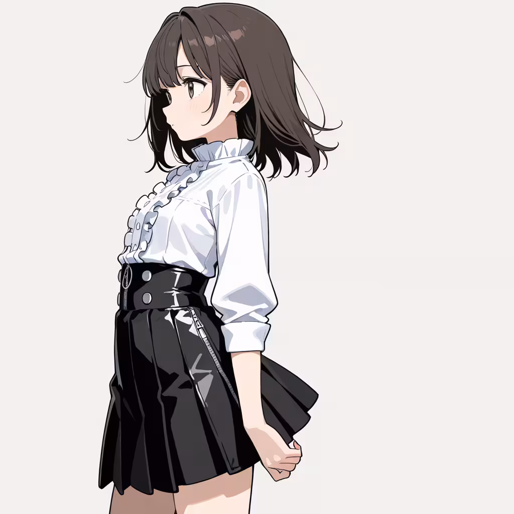 ジッパー付きスカート(zipper skirt)