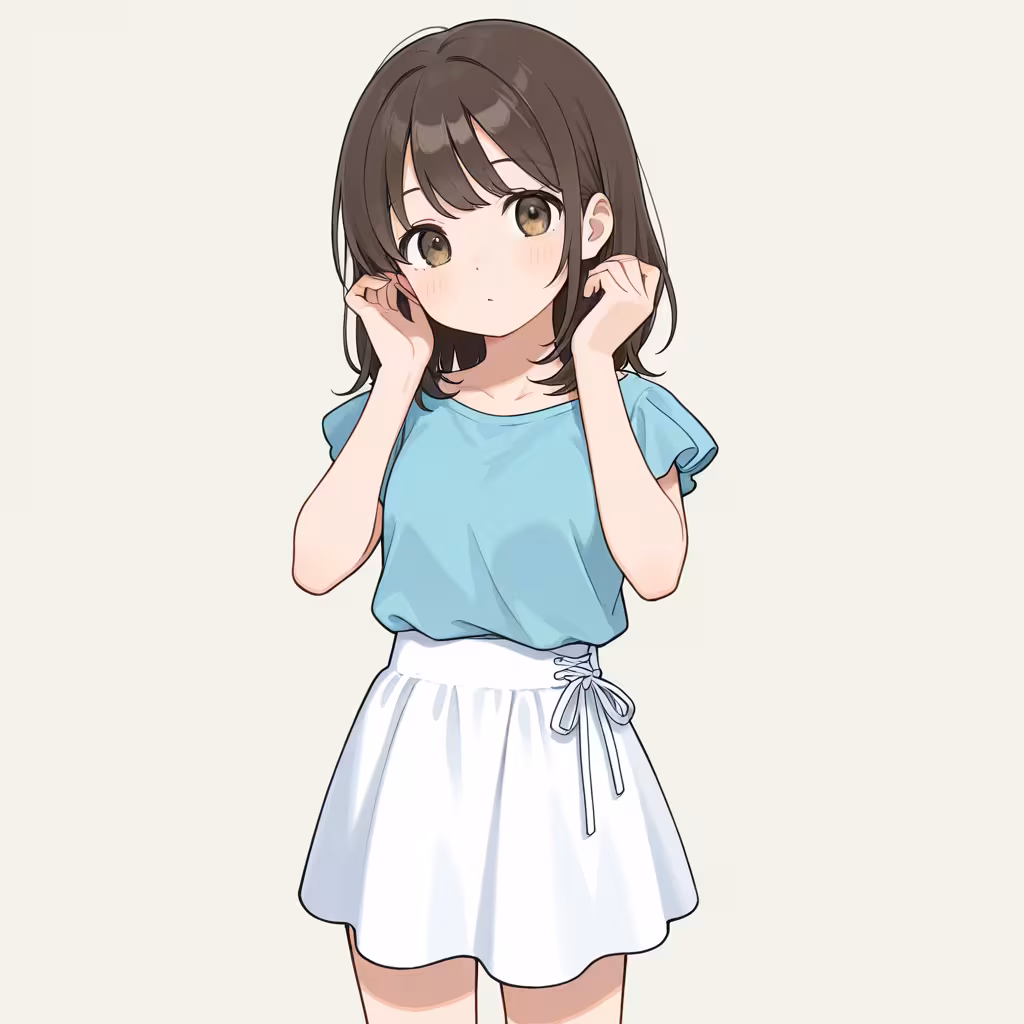 サイドで結ぶスカート(side-tie skirt)