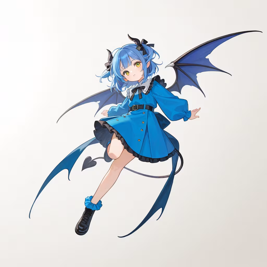 1girl demon wings