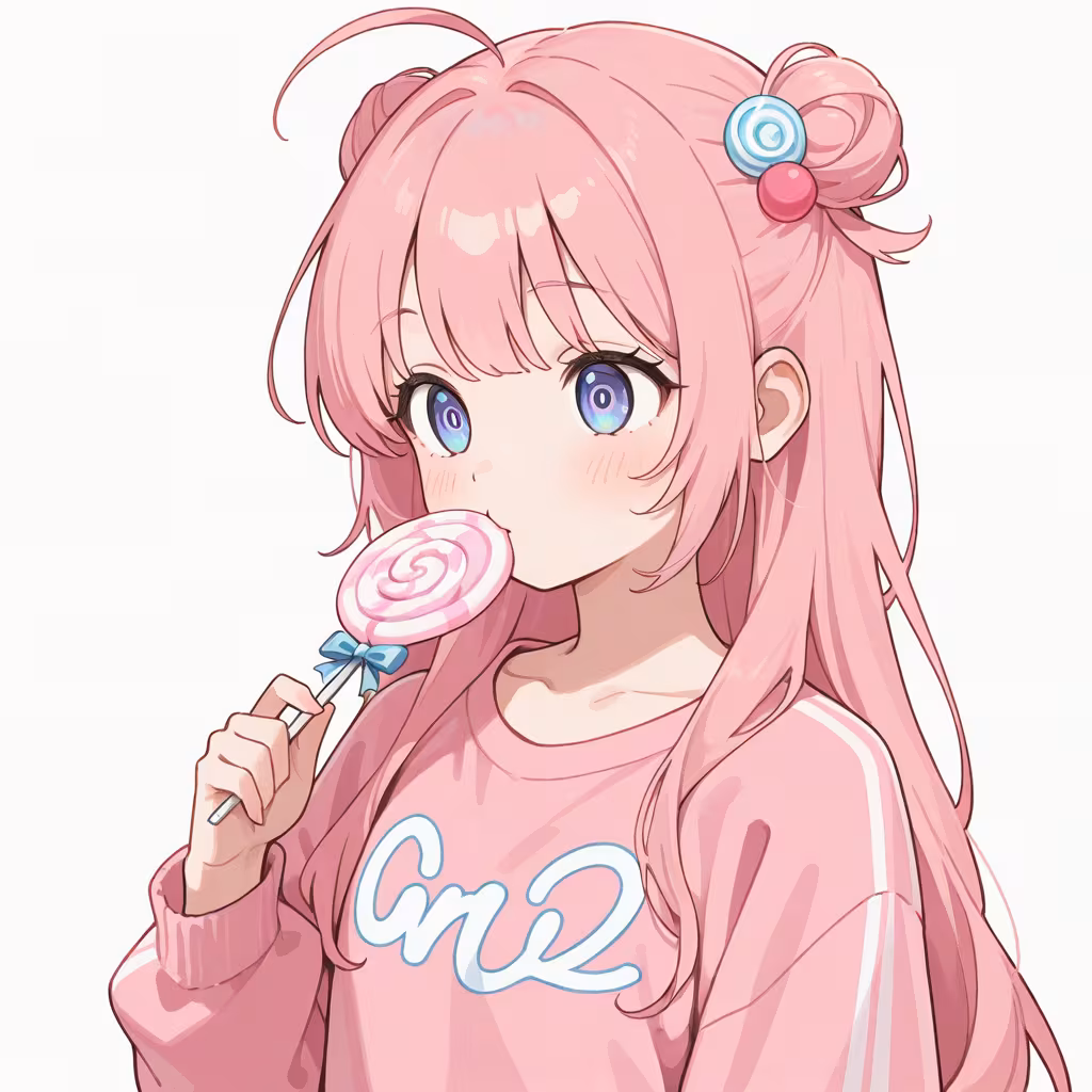 1girl swirl lollipop simple background white background