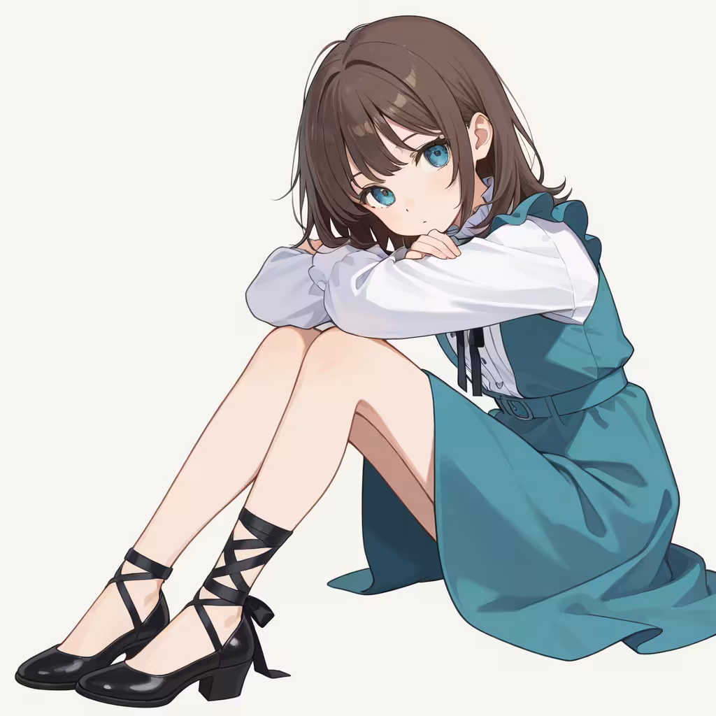 足首にリボンを巻いた靴(ankle lace-up)