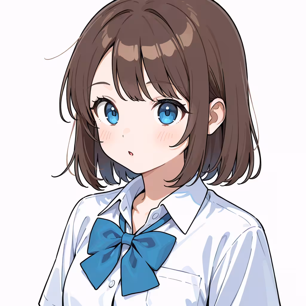 青いリボン(blue bowtie)