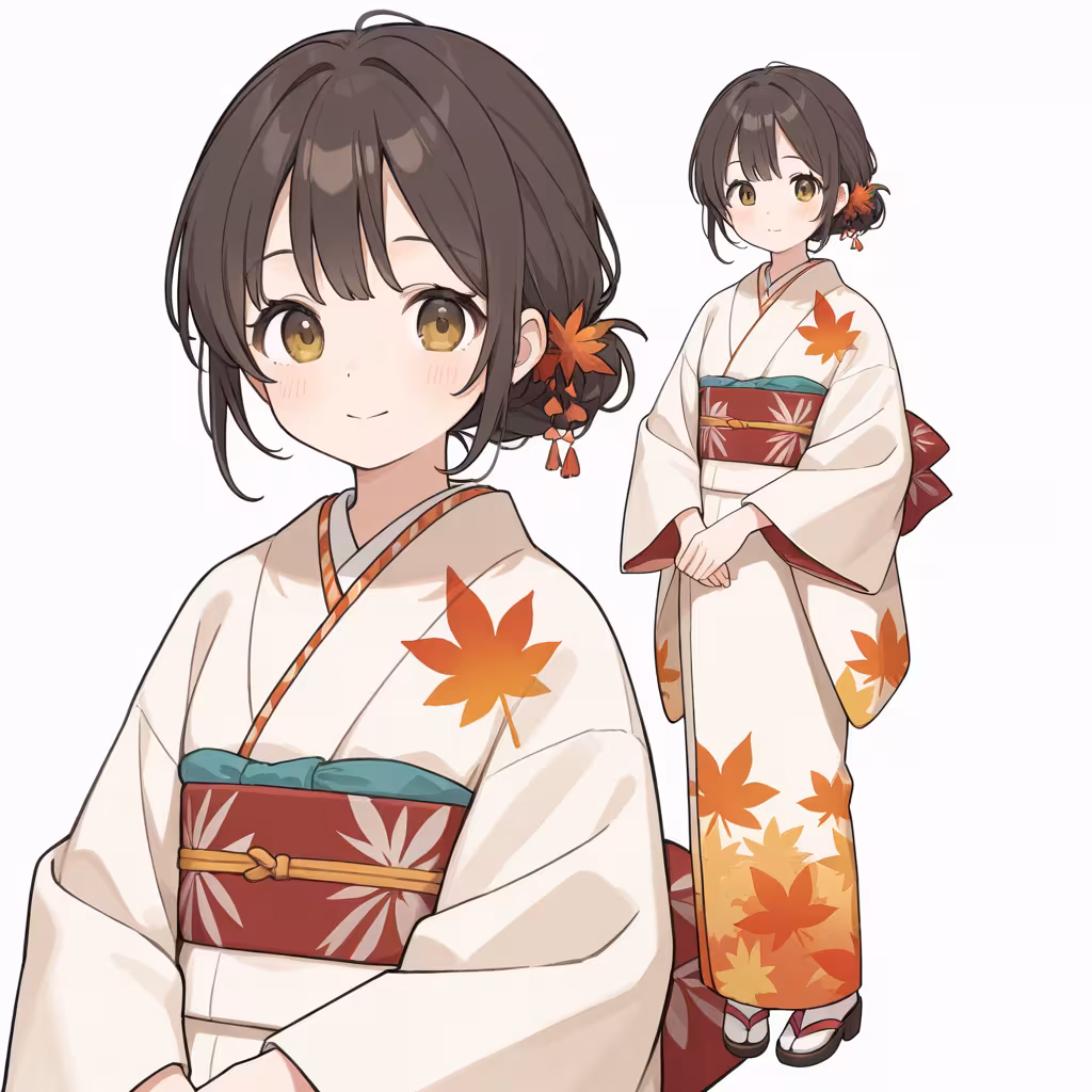 もみじ柄（maple leaf print）