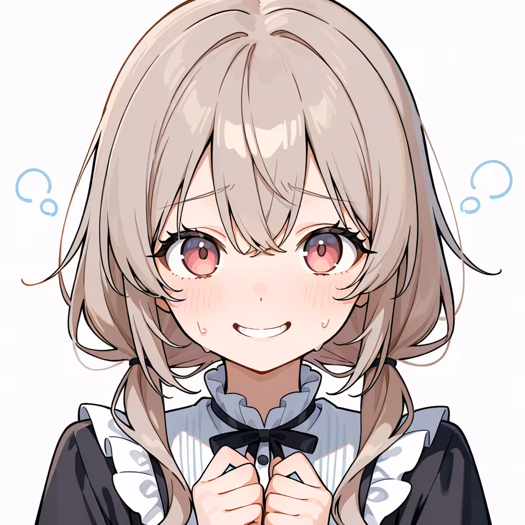 引きつった笑顔（nervous smile）