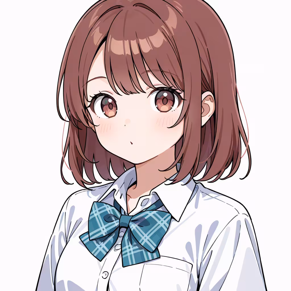 チェック柄のリボン(plaid bowtie)