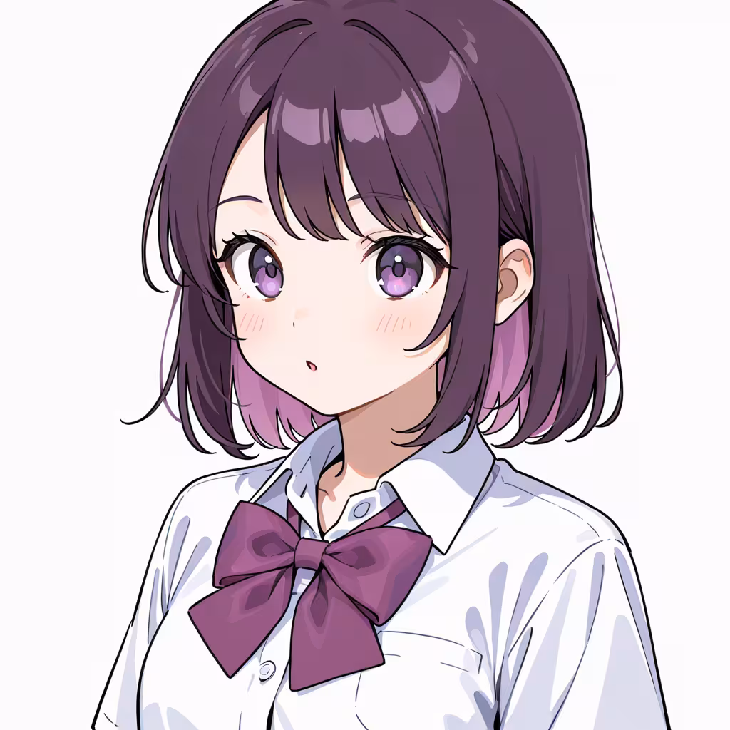 紫のリボン(purple bowtie)