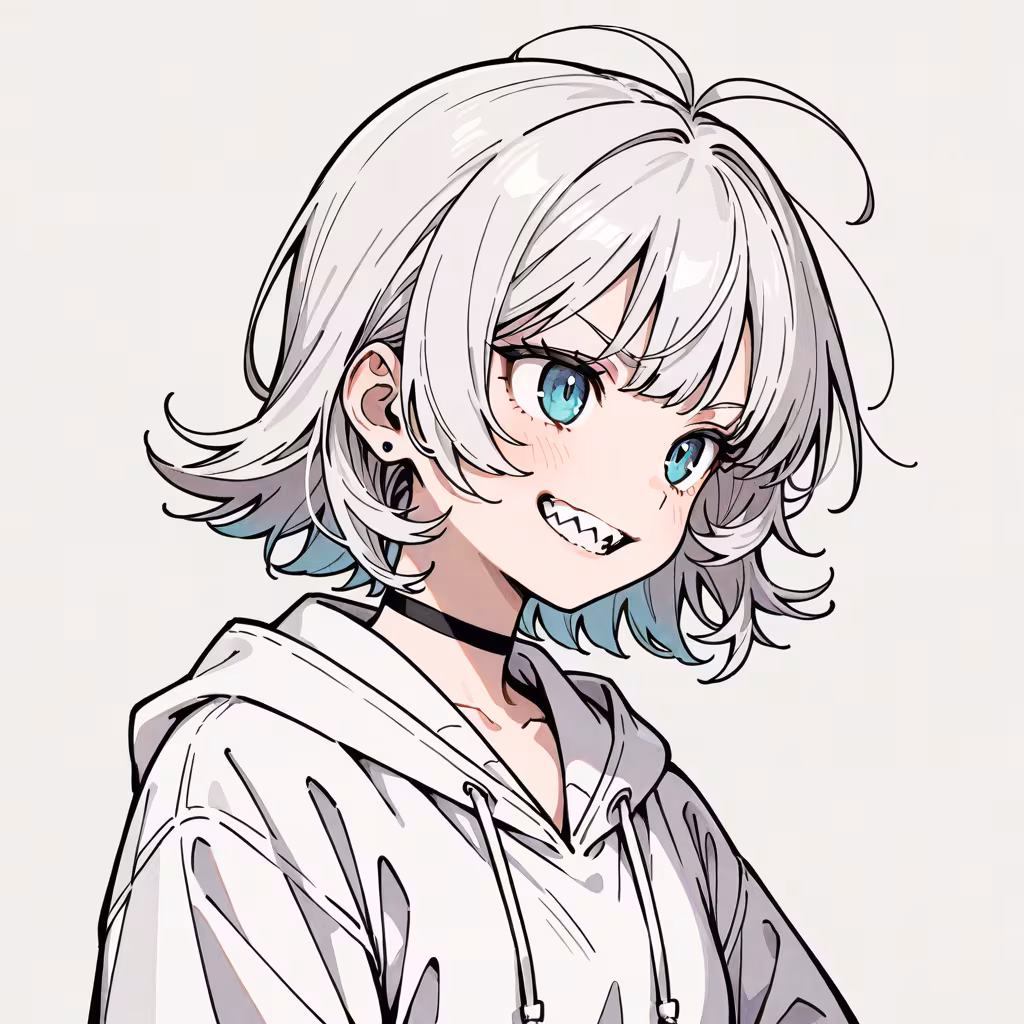 ギザ歯（sharp teeth）