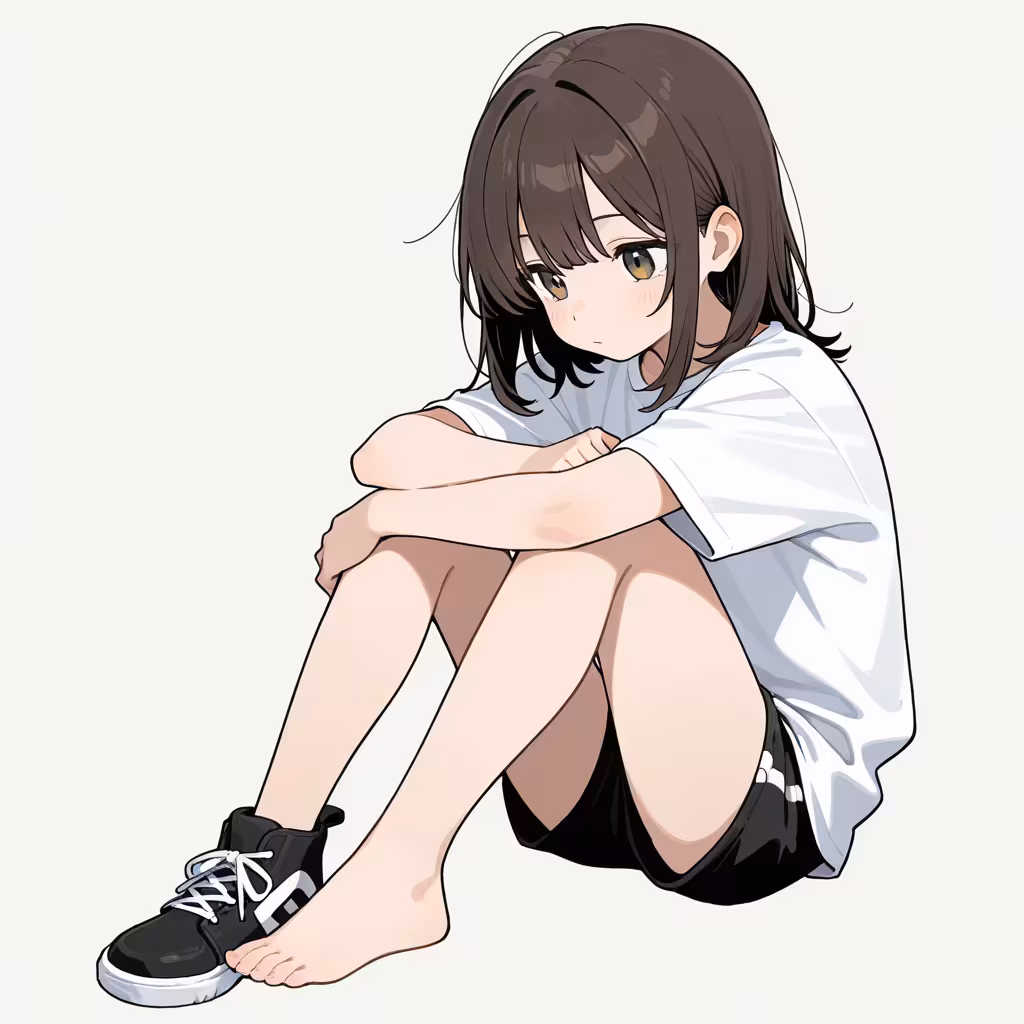 片方だけ靴を履いている(single shoe)